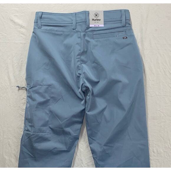 Hurley Flat Front Performance Chino Hybrid Tech Pants. Blue, Men's 30X34. NWT!! - Picture 6 of 7